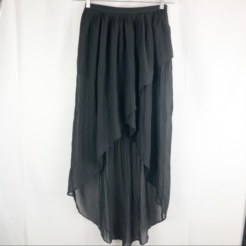 XXI Black Skirt w/Front Slit & Shorts Size S. EUC.